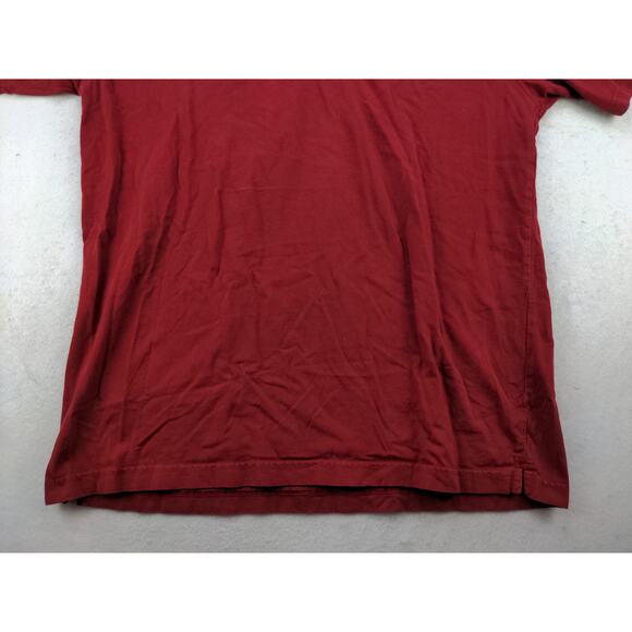 Mens Quiksilver Short Sleeve Polo Shirt Size L Red Logo Collared - Picture 5 of 10
